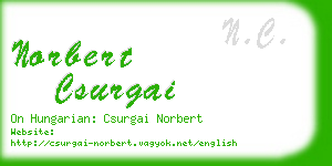 norbert csurgai business card